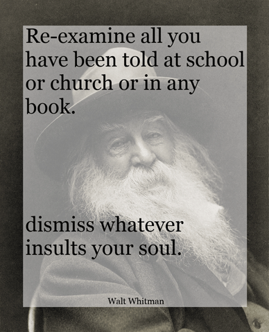 Lico S 夢を叶える Diary Re Examine All You Have Been Told At School Or Church Or In Any Book Dismiss Whatever Insults Your Own Soul